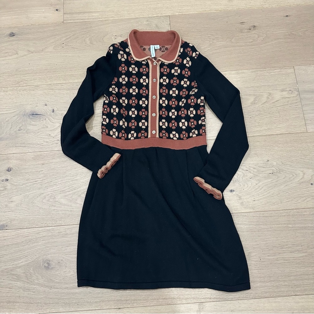Janie and Jack Black and Brown Floral Dress